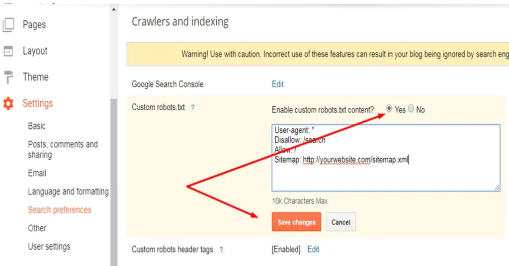 Blogger - Generate Custom Robots.txt