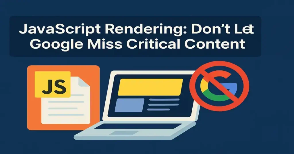 JavaScript-powered content being rendered and analyzed as part of an advanced technical SEO audit.